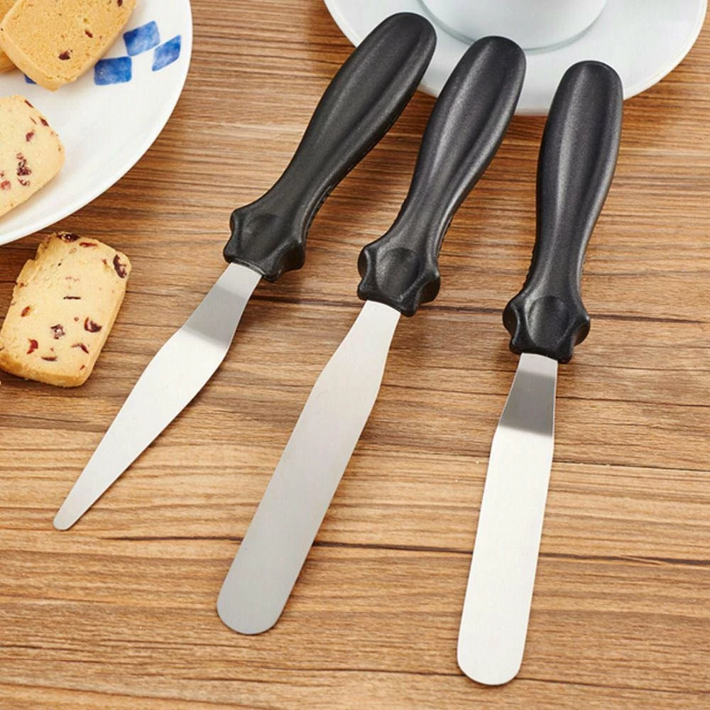 Spatulë dekorimi, Brunbeste BB-1693, inoks 22–23.5 cm, e zezë, set 3 copë
