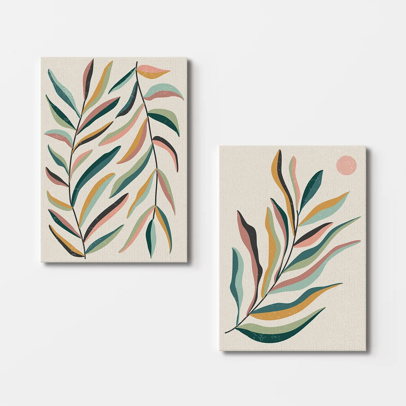 Pikturë dekorative në kanavacë (2 copë), Wallity, 2KNV4326, 50x70cm