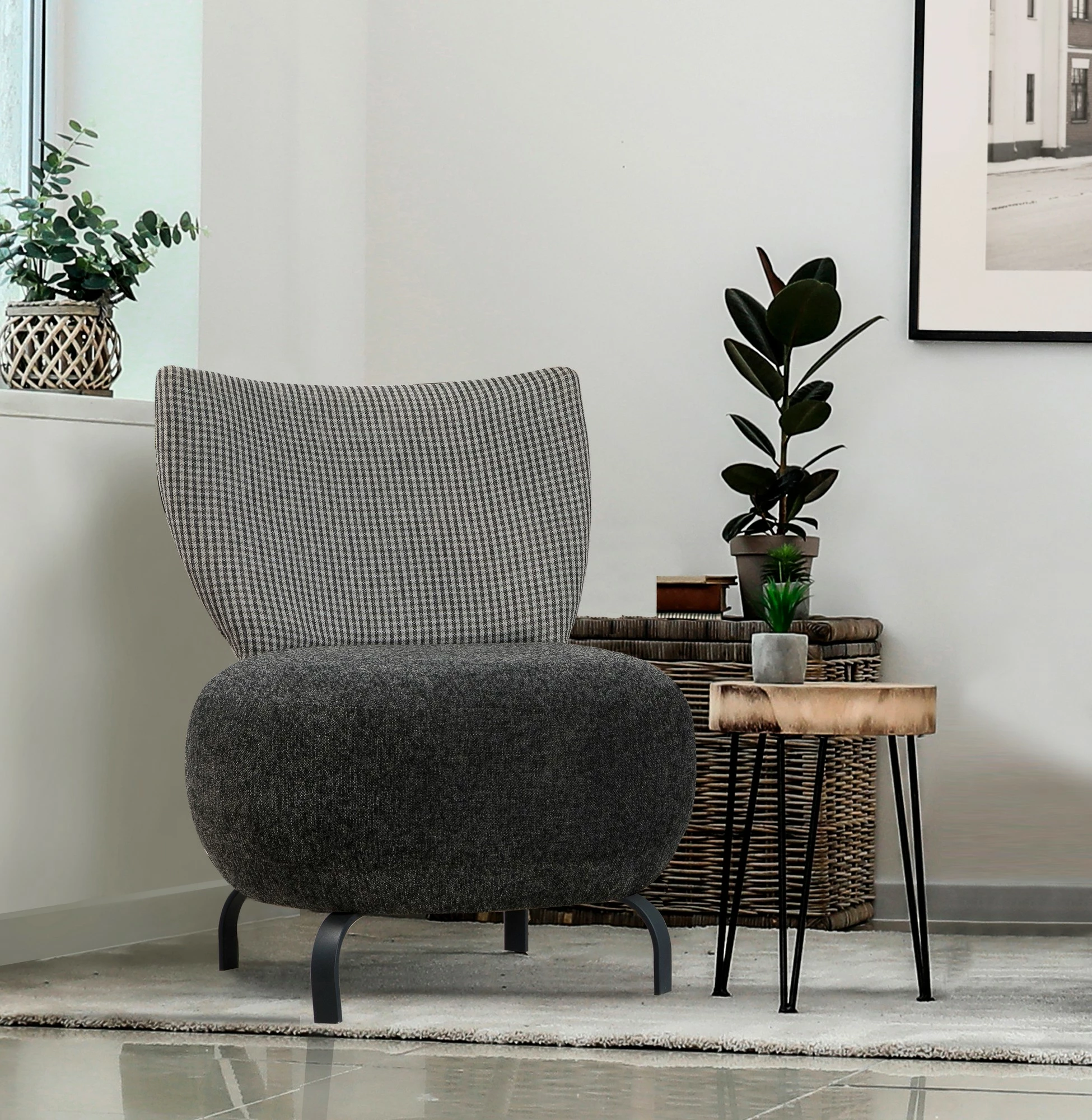 Karrige wing Atelier del Sofa, Loly, anthracite