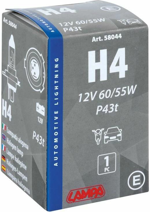 Lampa H4 12v 60/55w P43t Kuti