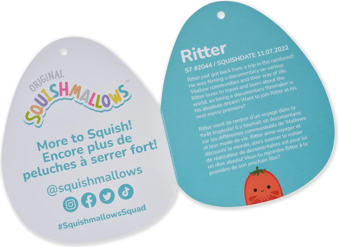 Original Squishmallows 7.5' Soft Toy - Ritter the Tomato