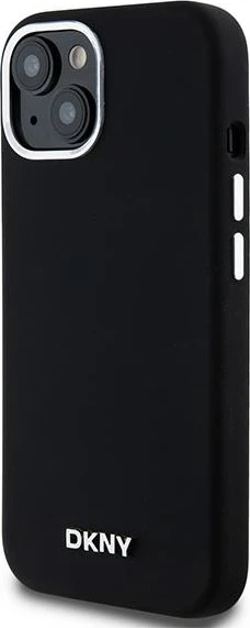 Mbështjellës DKNY Liquid Silicone MagSafe për iPhone 15 Plus / 14 Plus, i zi