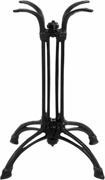 Baza e tavolinës Jewel, hekur i derdhur, katër kthetra, e zezë, 72cm