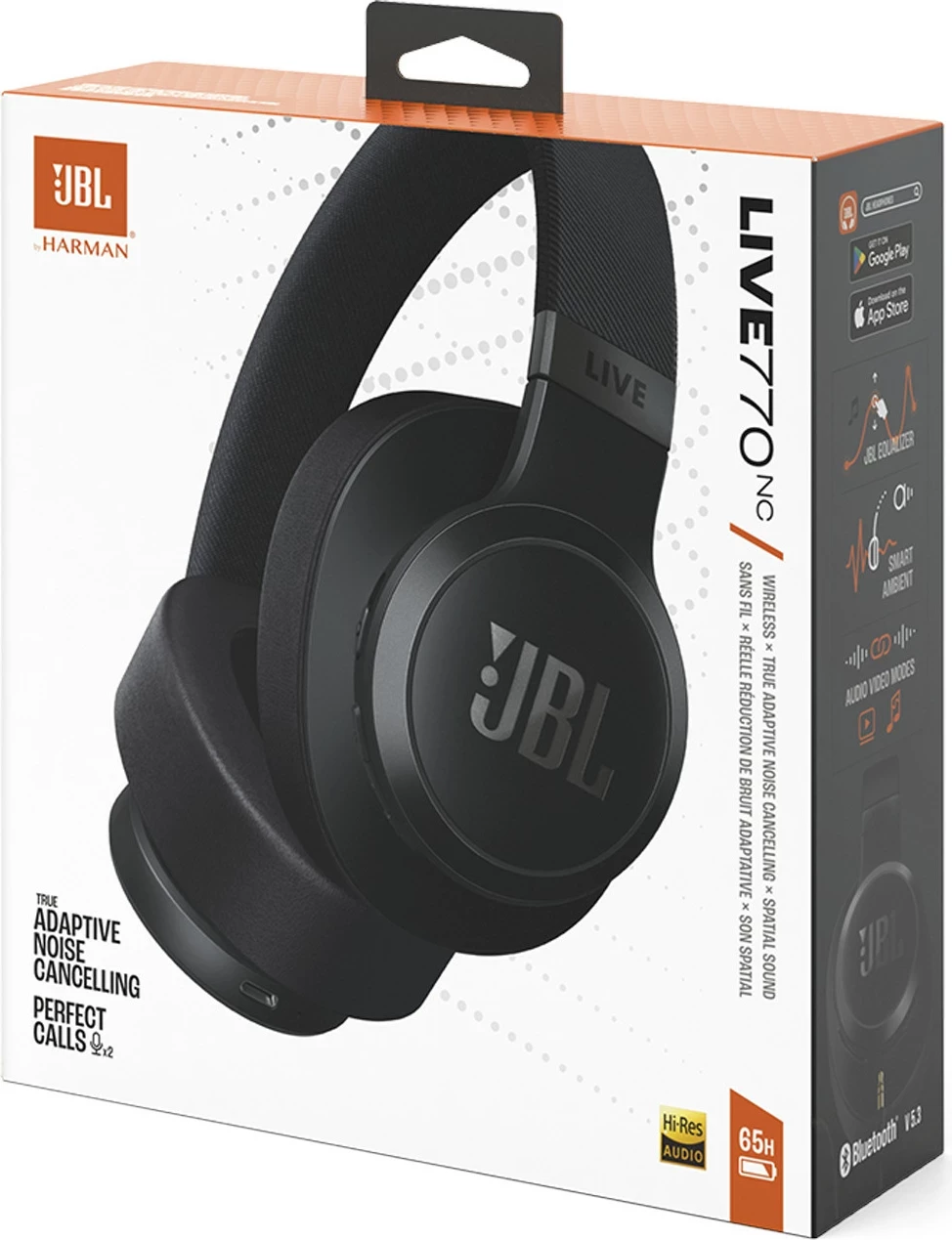 Kufje JBL Live 770NC, wireless, Bluetooth, ANC, over-ear, të zeza