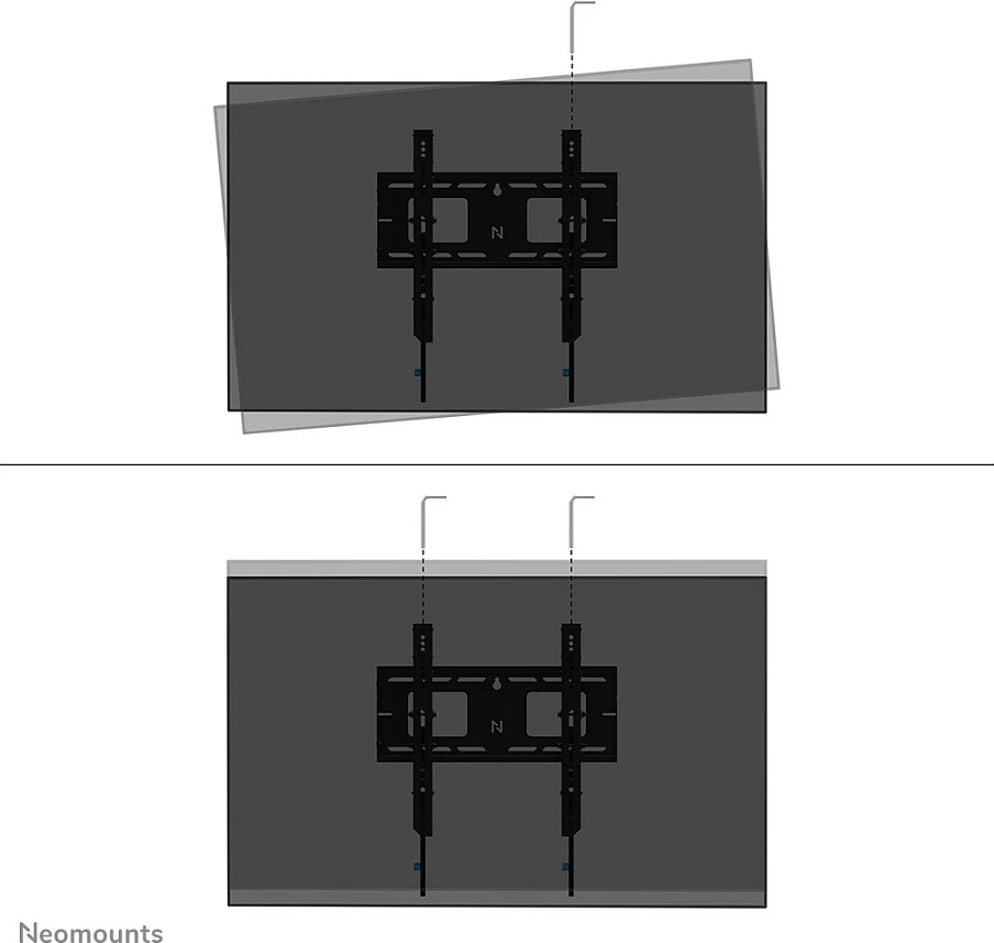 Mbajtëse muri për TV Neomounts LEVEL-750, 43-75", VESA 400x400, 100 kg, e kyçshme, e zezë
