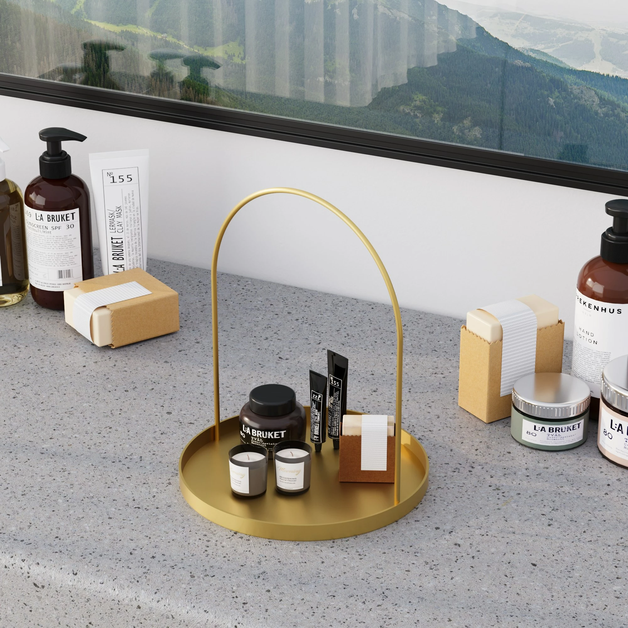 Aksesor dekorativ metalik, dizajn Aberto, ngjyrë ari, Kos-B