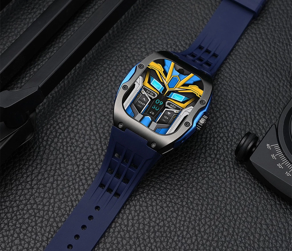 Smartwatch Moye Kronos Prime 1.96" AMOLED, Bluetooth thirrje, IP68, Blu