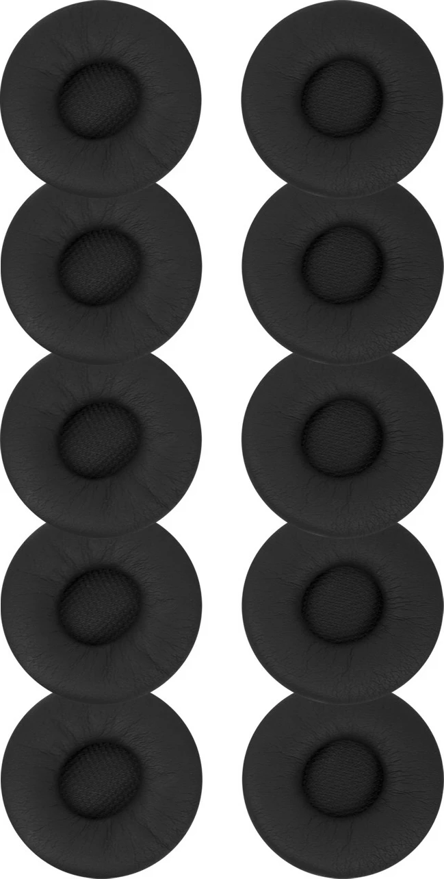 Jastëkë zëvendësues Jabra PRO 94xx, set 10 copë, lëkurë artificiale, të mëdhenj, të zi