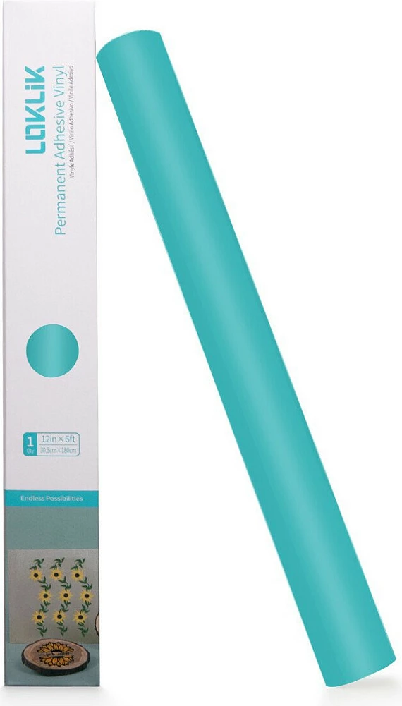 Folie vinili ngjitëse permanente LOKLiK, matte, 30.5 x 180 cm, Tiffany blu