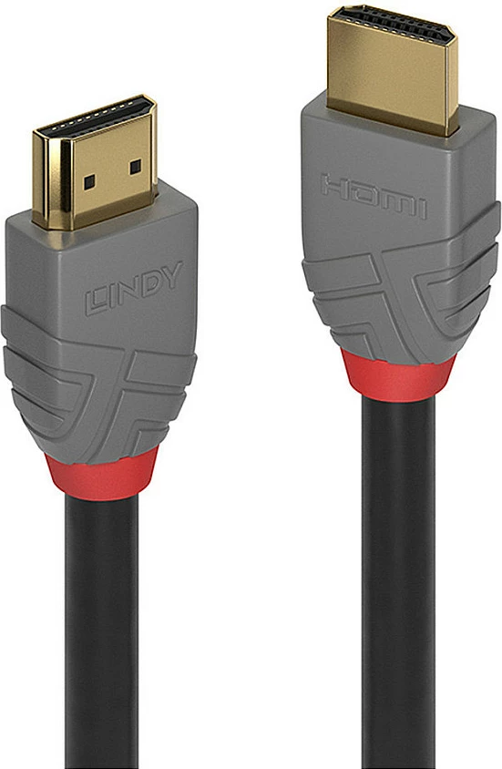 Kabllo HDMI LINDY Anthra Line 10m, HDMI 2.0, 4K@60Hz, e zezë/gri