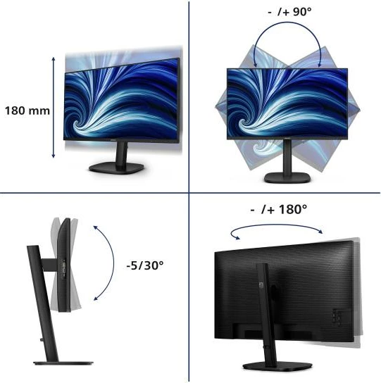 Monitor Philips B-Line 24B2U3301D/00 24\" WUXGA IPS 100Hz, i zi/kalter