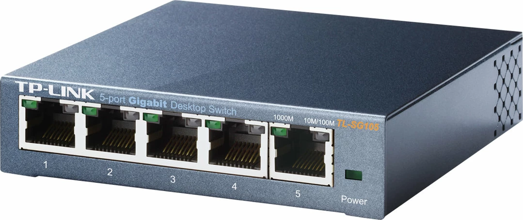 TP-Link TL-SG105 5-Port Metal Gigabit Switch - switch - 5 ports - unmanaged
