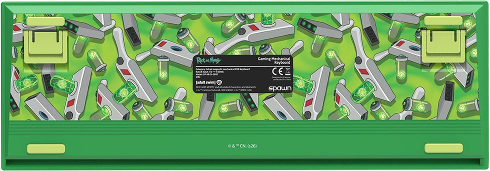 Tastierë gaming mekanike Spawn Rick and Morty, 68 taste, RGB, USB-C, anti-ghosting, shumëngjyrëshe