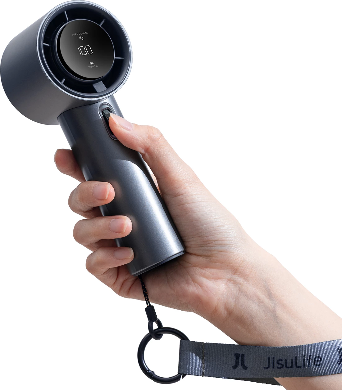 Ventilator dore Jisulife Pro1 FA53, 3600 mAh, ekran LED, USB-C, kaltër e errët 6