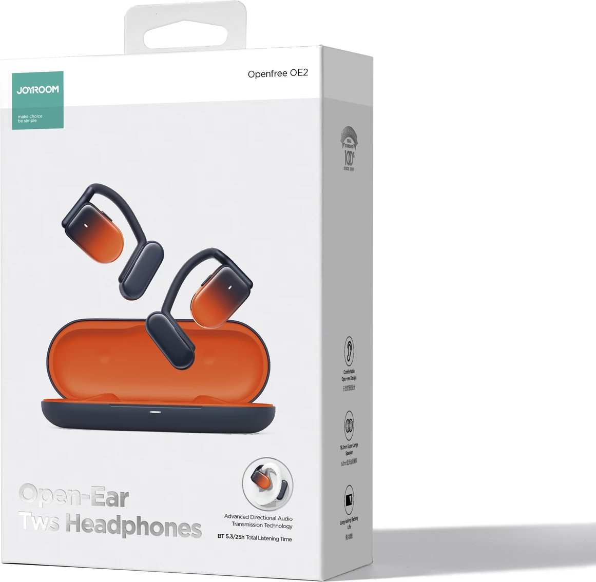 Kufje wireless TWS Joyroom Openfree JR-OE2, Bluetooth 5.3, ANC, portokalli