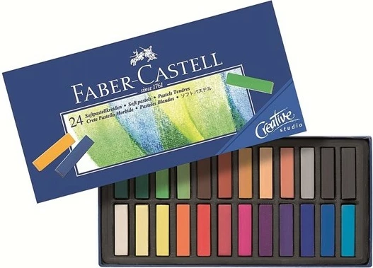 Set pastelë të butë Faber-Castell 128224, 24 copë, shumëngjyrëshe