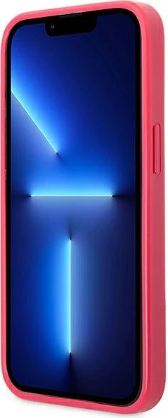 Mbështjellës Guess Saffiano 4G Small Metal Logo për iPhone 13 Pro/13, Rozë