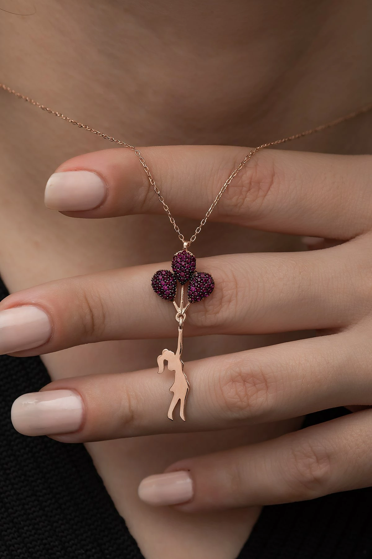Qafore argjendi, ngjyrë rozë e artë dhe fuchsia, Jumeon, TRDYL1000