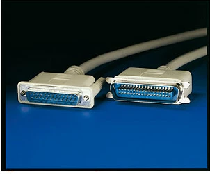 Kabllo printeri ROLINE paralel DB25 në Centronics 36, 1.8 m, gri