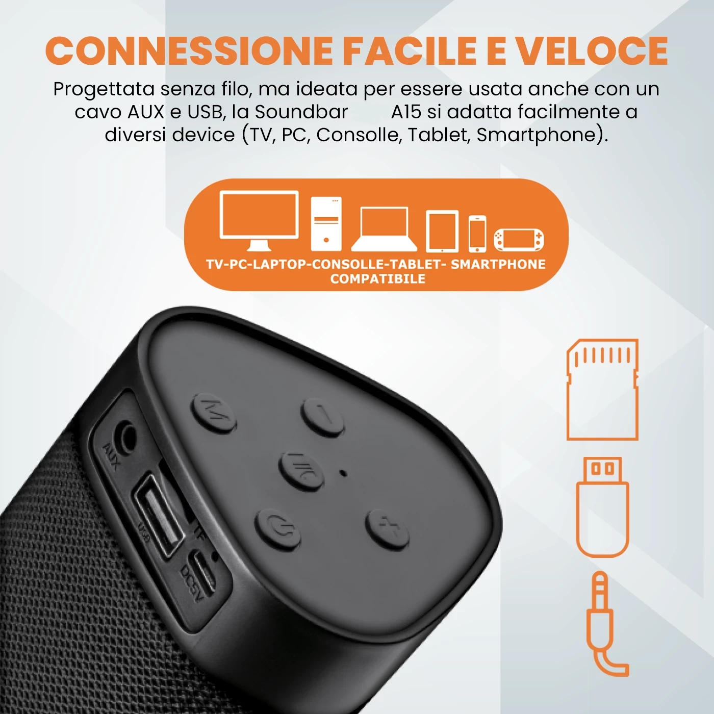 Soundbar Fenner A15 e zezë