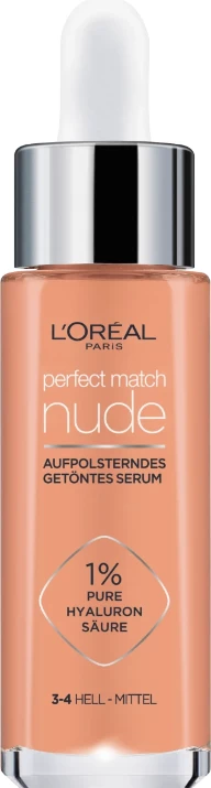 Fondatinë-Serum L'Oreal Perfect Match 1 % Hyaluron 3-4 Hell - Mittel , 30 ml