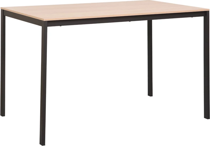 Tavolinë Faragio, metal natyral-zi, 120x75x75cm