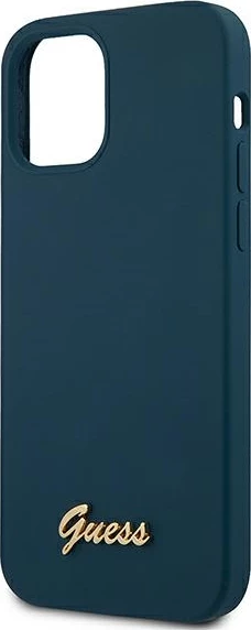 Mbështjellës Guess GUHCP12SLSLMGBL për iPhone 12 mini 5.4", silikon, blu