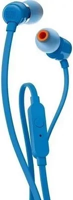 Kufje JBL T110, me kabllo 3.5 mm, me mikrofon, 1.2 m, blu