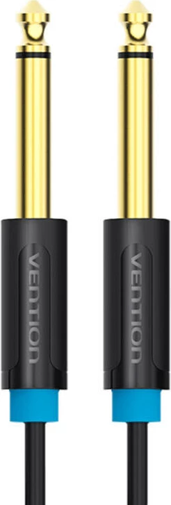 Kabllo audio Vention BAABJ, 6.35mm TS në 6.35mm TS, 5m, e zezë