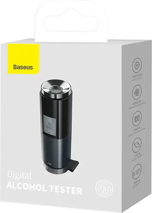 Alkoolmetër elektronik Baseus CRCX-01 me ekran LCD, i zi