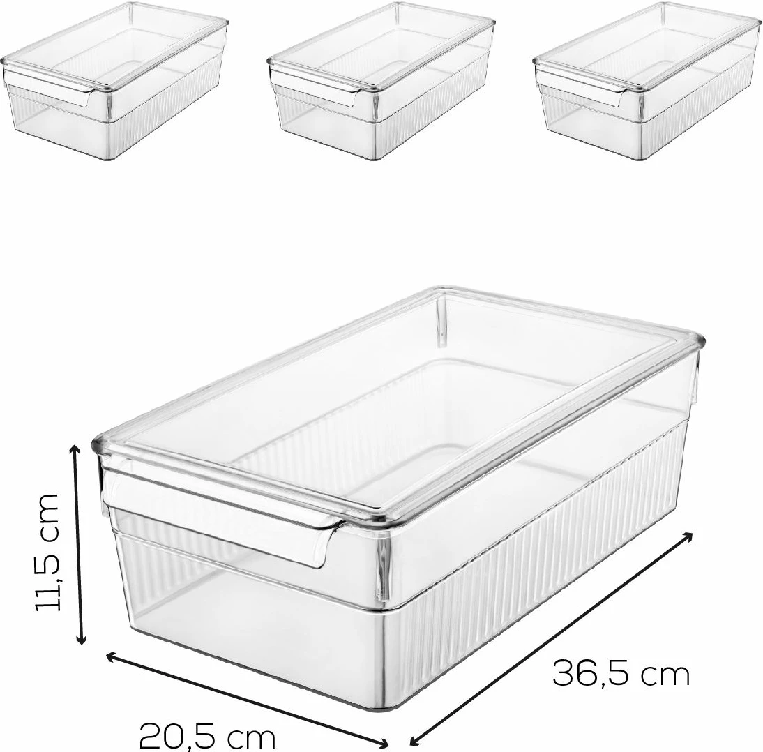 Set organizues frigoriferi (3 copë), Hermia, F-227, transparent