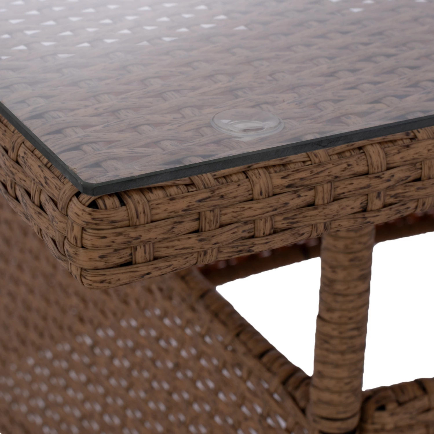 Tavolinë ushtarake metalike, rattan, ngjyrë bezhë-kafe, FH5141.32, 120x70x75 cm