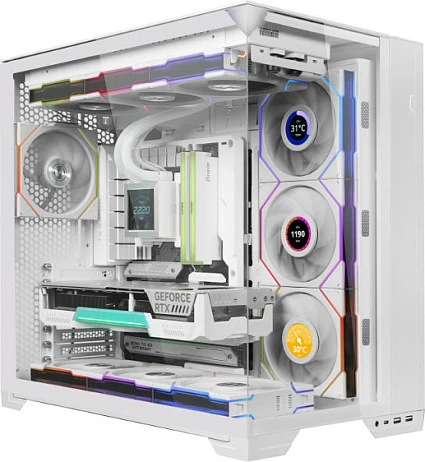 Ventilator kasë Lian Li UNI FAN TL LCD Wireless 120mm RGB, i bardhë