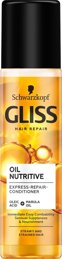 Kondicioner pa shpëlarje për femra Gliss Oil Nutritive Express Repair, 200ml