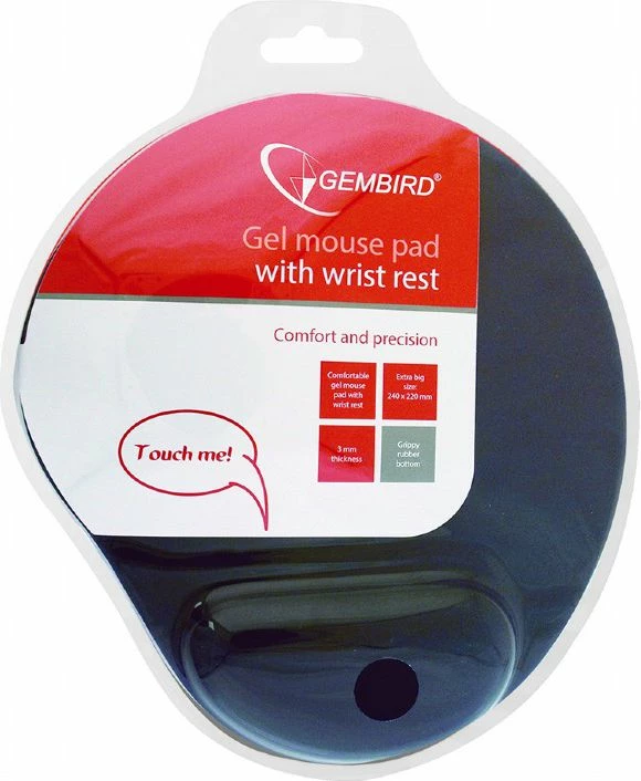 Mauspad Gembird MP-GEL-GR ergonomik me gel 240x220x3mm gri