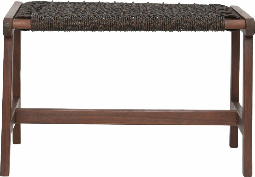 Stool Mesh, ngjyrë kafe antike, dru arre, 57x41x35.5cm