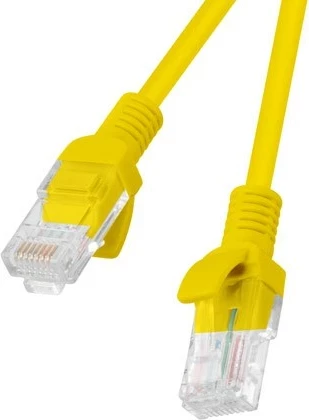 Patchcord Lanberg Cat.5E, 1m, UTP, 10 copë, Verdhë