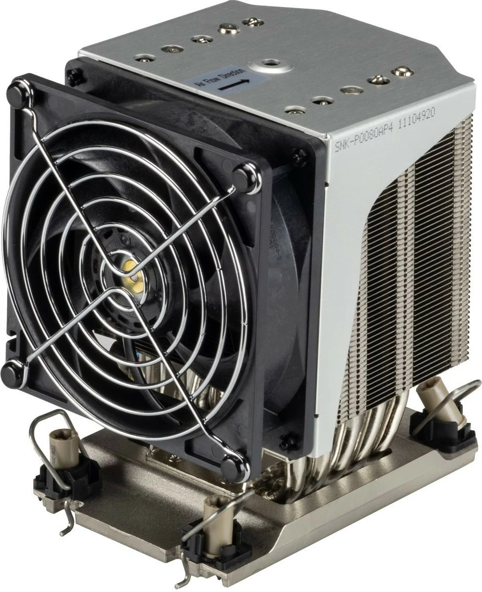 Ftohës ajri Supermicro SNK-P0080AP4, 9.2 cm, 5000 RPM, 43 dB, i zi, çelik inox