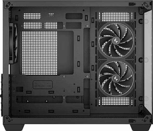 Kasë Deepcool CG330 3F Micro-ATX/ITX, 3x ARGB fan, xham i kalitur, Black