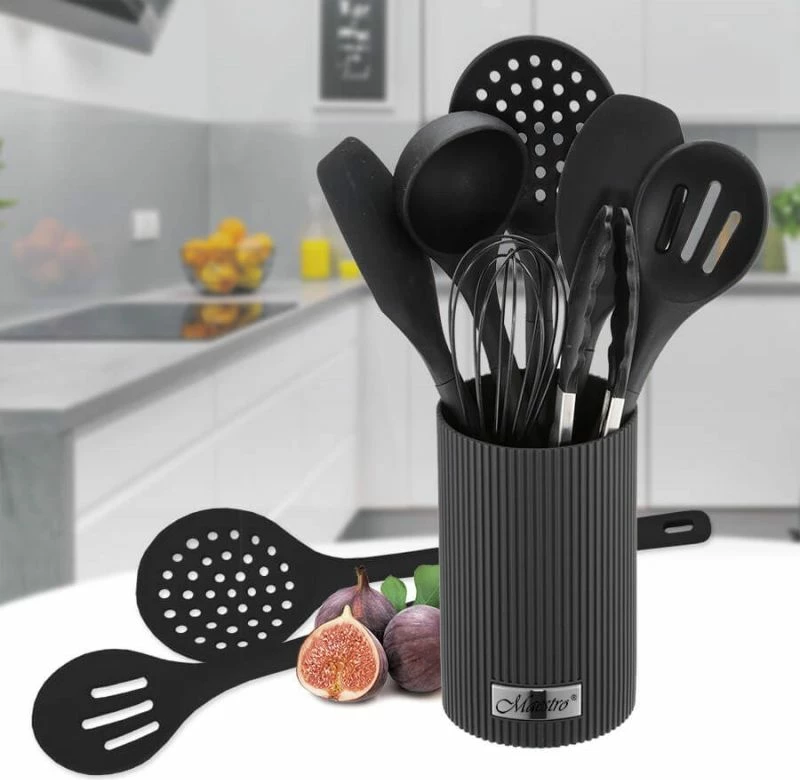 Set veglash kuzhine MAESTRO MR-1542, të zeza, 8 copë