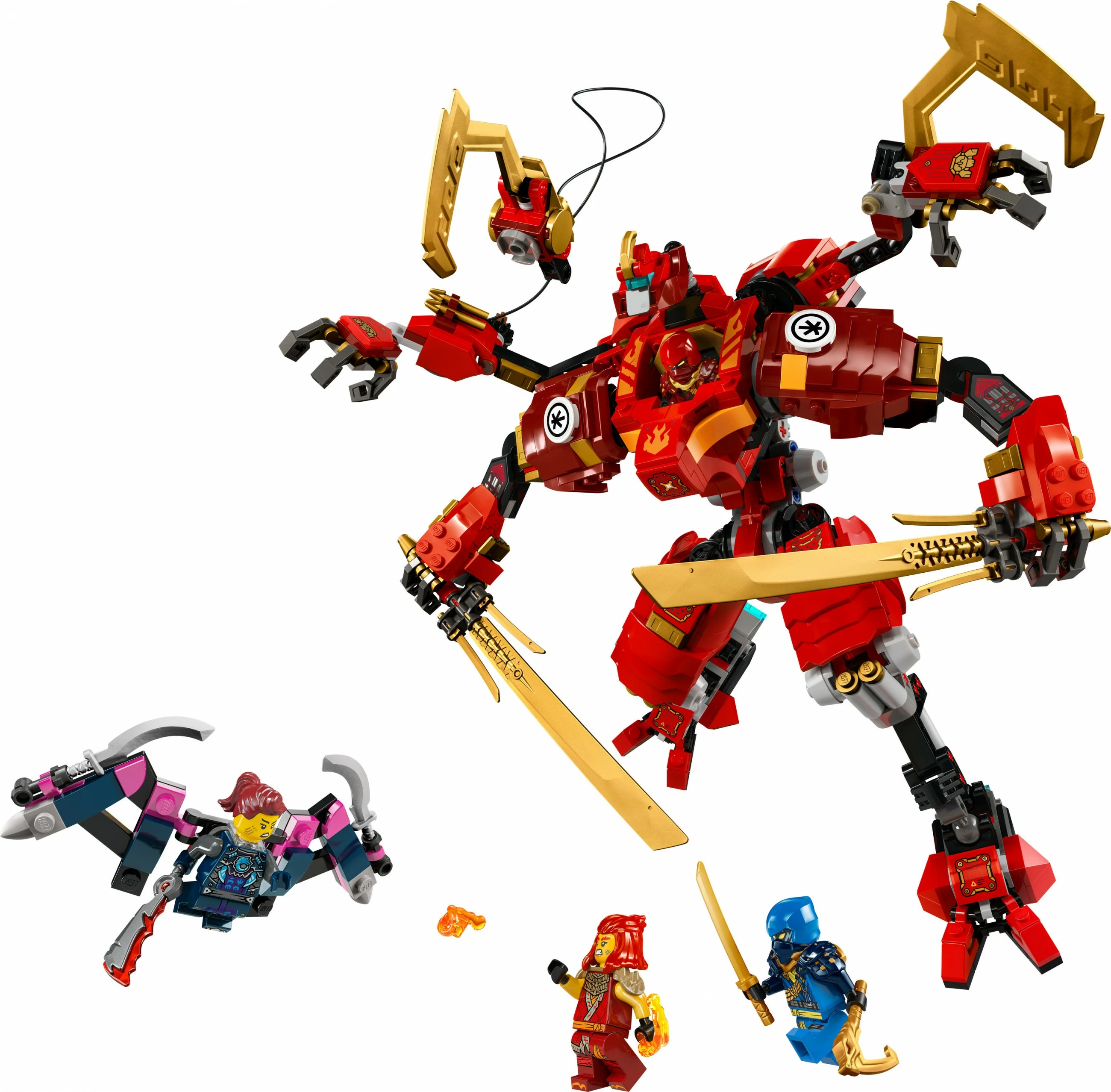 Set ndërtimi LEGO Ninjago 71812 Kai’s Ninja Climber Mech, multikolor