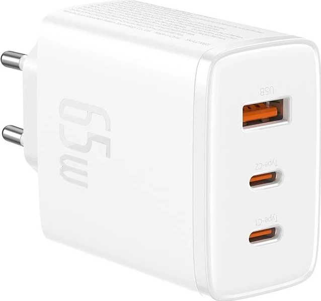 Karikues Baseus OS-Cube Pro, 2xUSB-C + USB, 65W, bardhë