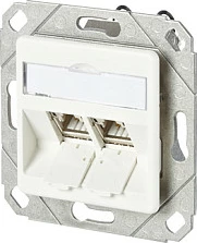 Prizë rrjeti METZ CONNECT 130B11D21102-E, 2x RJ-45 Cat6a, e bardhë