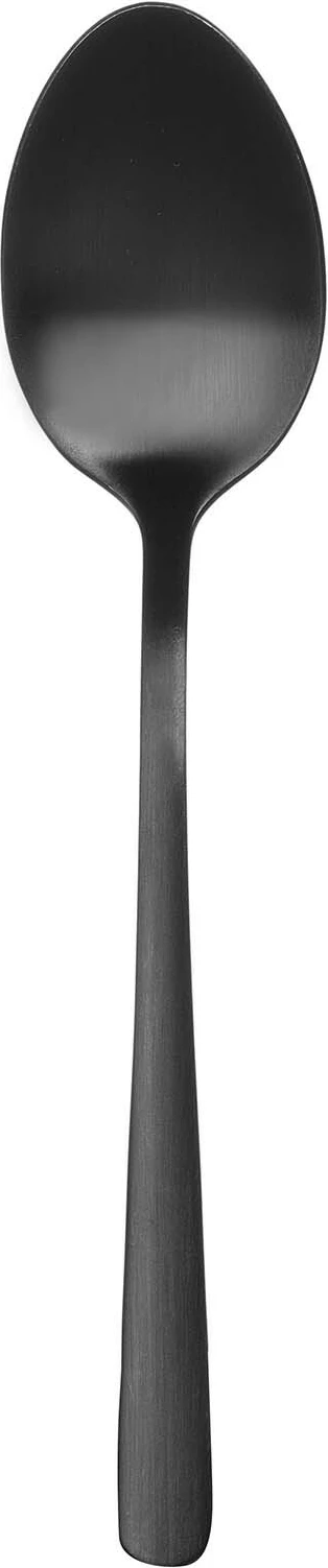 Lugë çaji OVE Fjord Black 147 mm, çelik inox 18/0, set 12 copë, e zezë