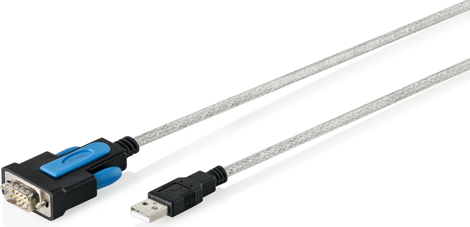 Kabllo adapter USB-A në RS232 Digitus, 1.8 m, FTDI, transparente