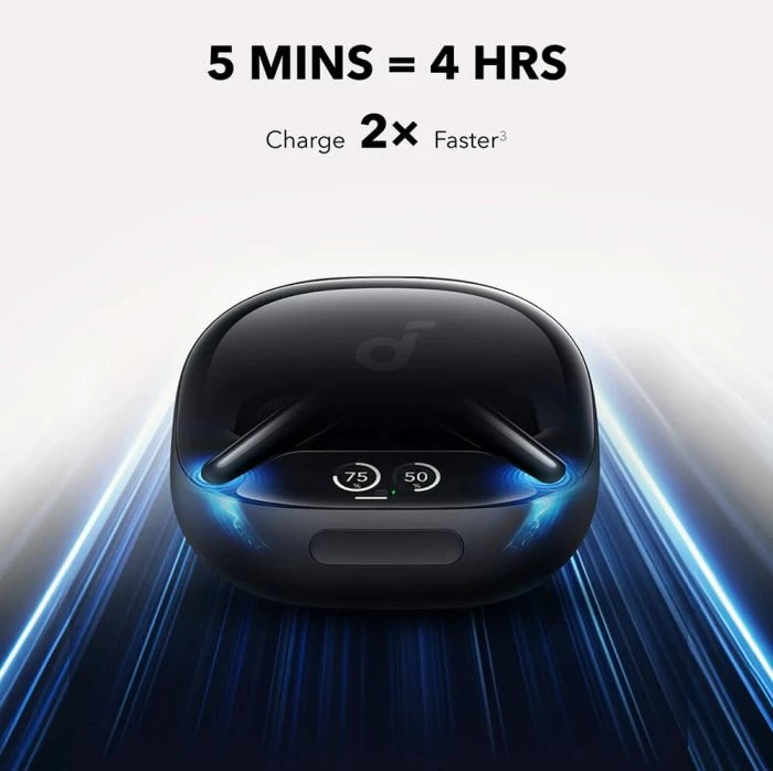 Kufje ANKER Soundcore Liberty 4 Pro A3954GF1, wireless, ANC adaptiv, Bluetooth 5.3, IP55, deri 40 orë me kuti, e zezë me shkëlqim, set me kuti karikimi