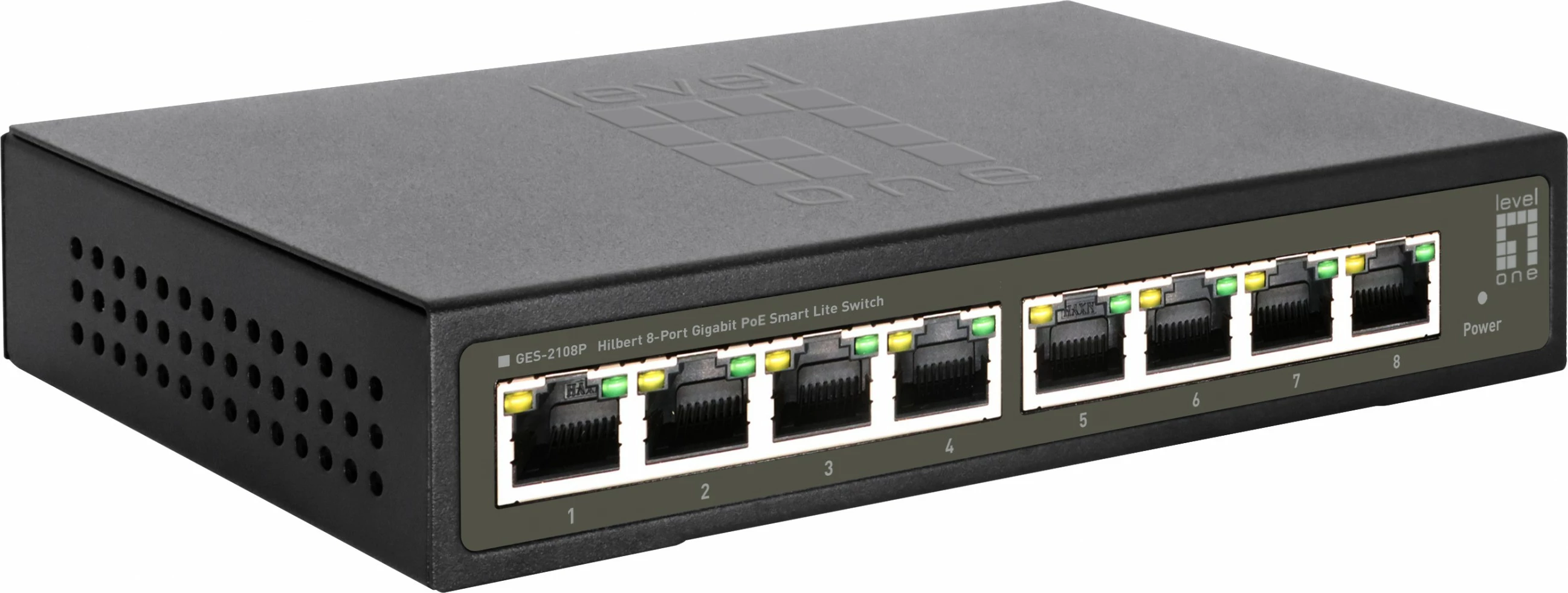 Switch LevelOne Hilbert 8-Port Gigabit PoE, 112.8W, Managed
