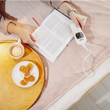 Batanije elektrike, Adler, AD 7443, 160 x 180 cm, 7 nivele me HIGH/LOW, timer 1-9h, telekomandë LCD, 120 W, polar, rozë