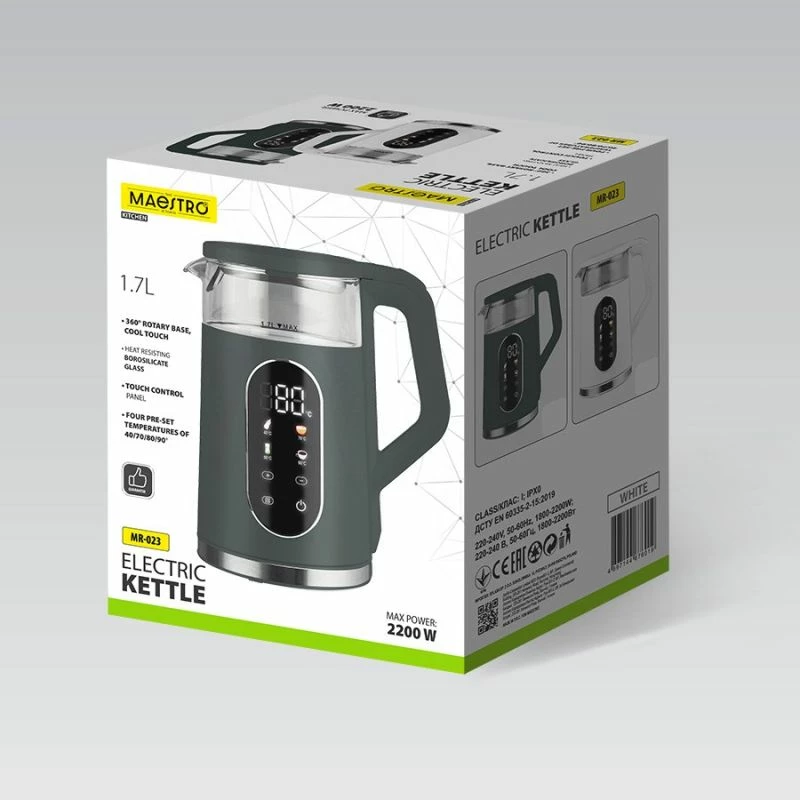 Çajnik elektrik MAESTRO MR-023, i gjelbër, 1.7L