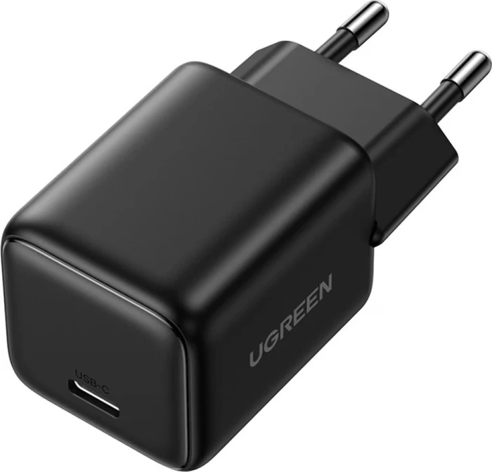 Karikues i shpejtë USB-C UGREEN 65007 30W GaN PD3.0, i zi